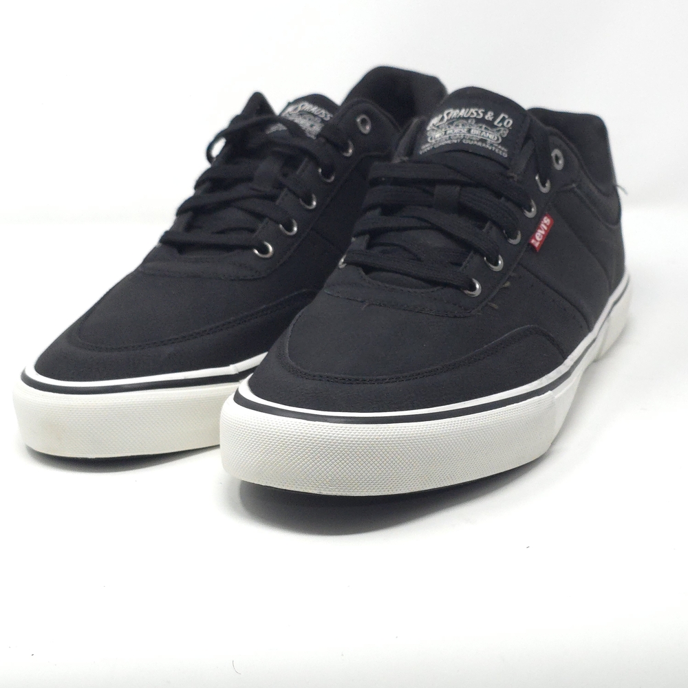 Levi’s Drive Lo Black Synthetic Leather Lace-Up Sneakers Size 11M